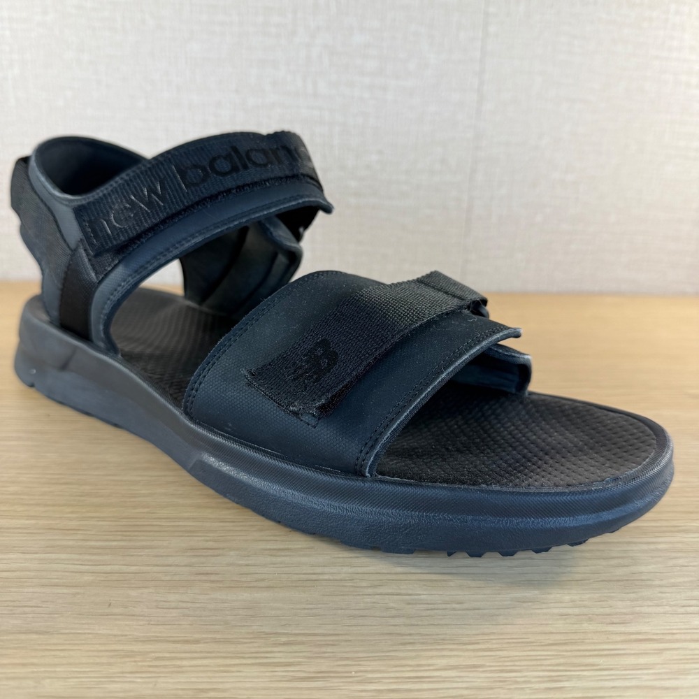 New Balance SUA250K1 Men 13 Black Sport Sandals Adjustable Strap Outdoor Comfort